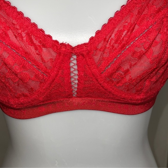 Stella McCartney Red Floral Lace Bra Size 34B NWT - Picture 8 of 17